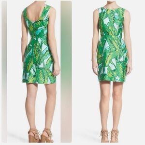 Vineyard Vines Banana Leaf Crystal Embellished Sheath Dress Size 8 Blue NWT